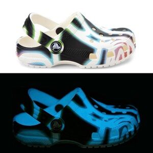 Crocs Classic Glow-In-The-Dark Swirl Clog